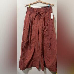 Anthropologie Terracotta Wide Leg Pants
